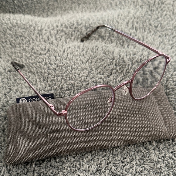 Peepers Metallic Pink Round Glasses—reading glasses - Picture 6 of 6
